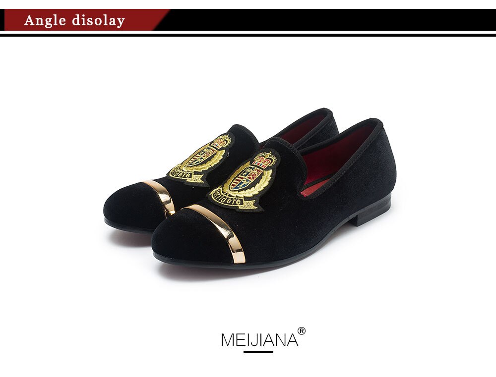 MEIJIANA Brand Comfortable Breathable Fashion Men Shoes Spring and Autumn Wedding Shoes Embroidery Men's Loafers