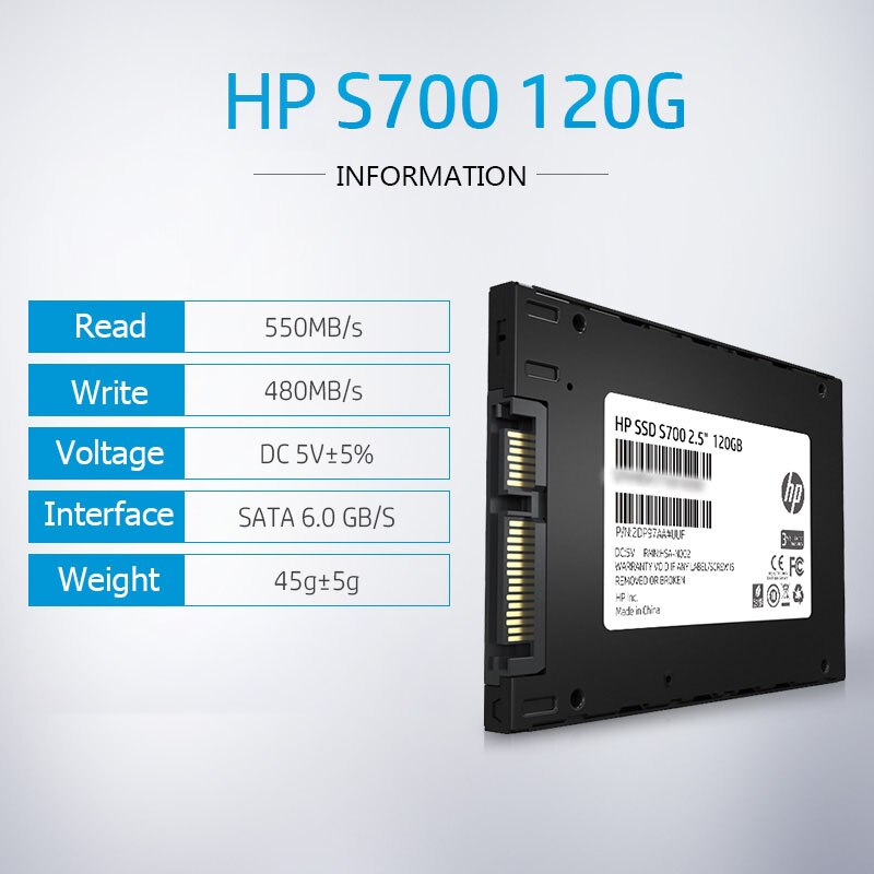HP S700 SSD 120GB 250GB 500GB 1TB 2.5 inch SSD SATA HD Hard Drive Disk Disc for Laptop Notebook PC Internal Solid State Drive