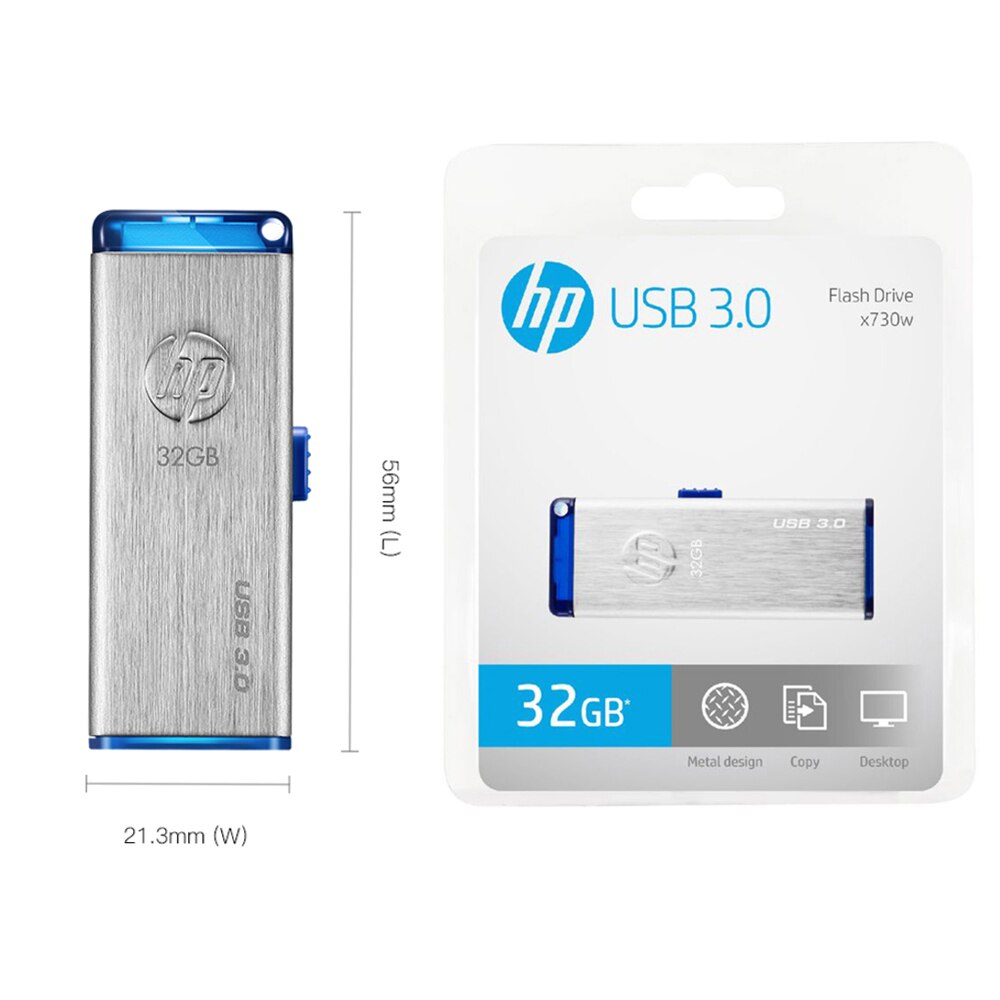 HP USB 3.0 Waterproof metal usb Flash Drive 32GB Flash Disk 64GB 128GB Pen Drive Pendrive Memory Stick Storage Flashdrive U Disk