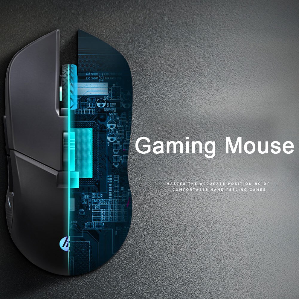 HP G260 RGB LED Light Wired Gaming Mouse Professional Macro Ergonomic 5500 DPI Mouse for PC Computer Laptop Silent Mause Mice