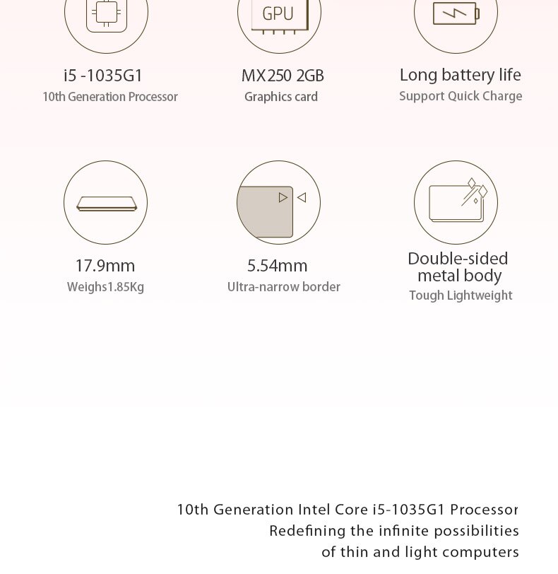 HP 10th Generation STAR 15-cs3091TX 15.6 inch laptop i5-1035G1 Geforce MX250(2GB) 16GB RAM PCI-E 1TB SSD Windows 10 Notebook