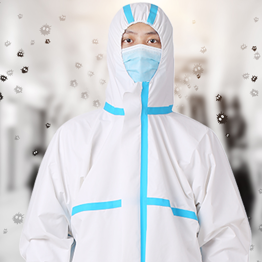 High Antibacterial Disposable Coveralls Protective Clothing Breathable Hooded Suit Anti-epidemic Isolation Suit for Medical