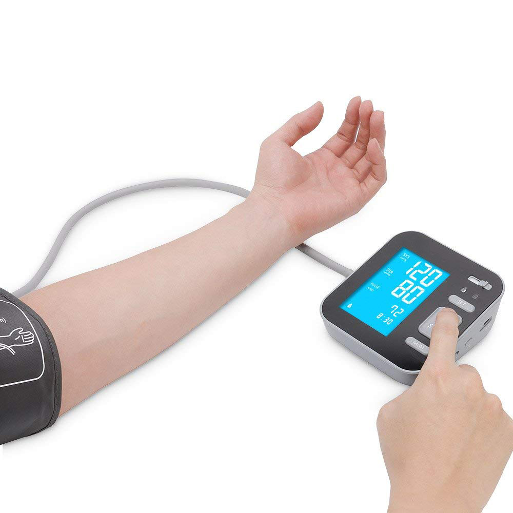 Cigii upper arm Blood pressure Monitor large LED display Blue light health Care home Digital BP tonometer