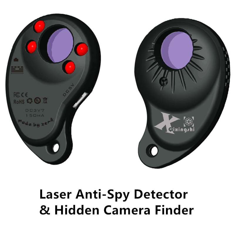 X Anti Spy Bug Detector Hidden Camera GSM Device Spy Camera Laser Detection Wiretap Finder Portable with 4 IR Light