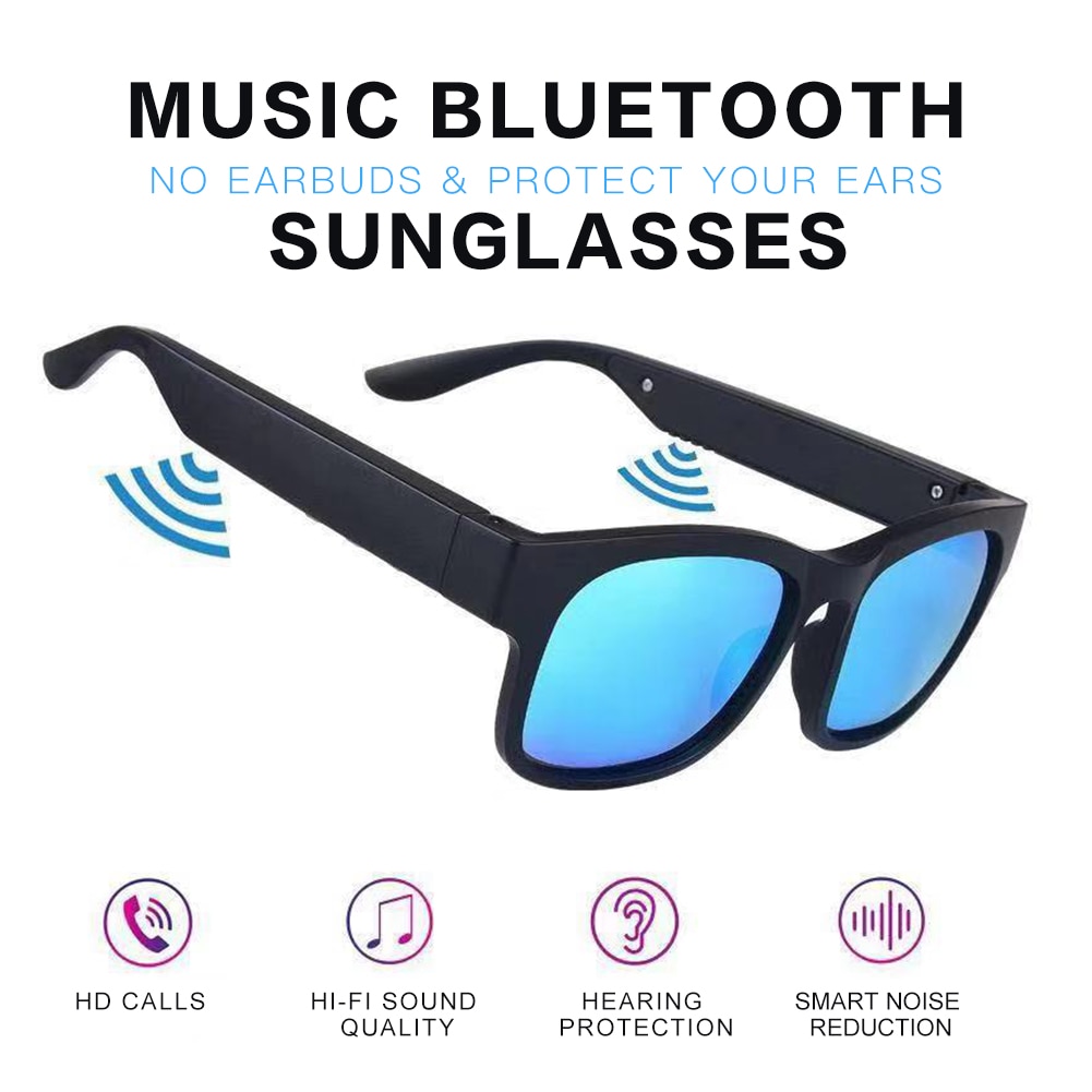 Smart Sunglasses Wireless Stereo Bluetooth Speaker Sunglasses  Bluetooth Smart Sports Bluetooth Glasses Outdoor Audio Sunglasses